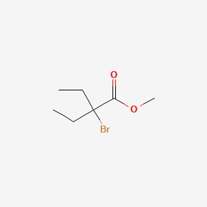 molecular formula C7H13BrO2 B15345399 Methyl 2-bromo-2-ethylbutyrate CAS No. 2399-18-0