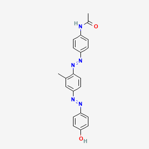 molecular formula C21H19N5O2 B15345563 N-[4-[[4-[(4-Hydroxyphenyl)azo]-2-methylphenyl]azo]phenyl]acetamide CAS No. 56395-29-0