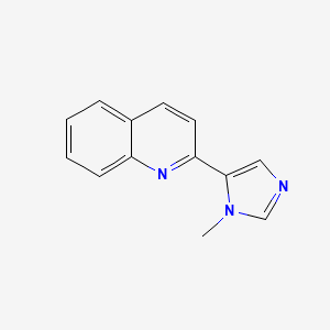 molecular formula C13H11N3 B15345674 Quinoline, 2-(1-methyl-1H-imidazol-5-yl)- CAS No. 2552-97-8