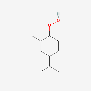 molecular formula C10H20O2 B15345702 1-Hydroperoxy-2-methyl-4-propan-2-ylcyclohexane CAS No. 78-58-0