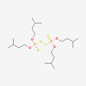 molecular formula C20H44O4P2S4 B15345708 [Bis(3-methylbutoxy)phosphinothioyldisulfanyl]-bis(3-methylbutoxy)-sulfanylidene-lambda5-phosphane CAS No. 7539-15-3
