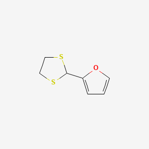 molecular formula C7H8OS2 B15345715 1,3-Dithiolane, 2-(2-furyl)- CAS No. 6008-83-9
