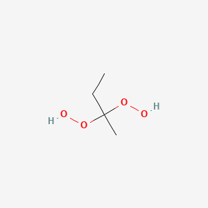 molecular formula C4H10O4 B15345741 2,2-Dihydroperoxybutane CAS No. 2625-67-4