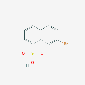 molecular formula C10H7BrO3S B15345843 7-Bromonaphthalene-1-sulfonic acid CAS No. 23116-37-2