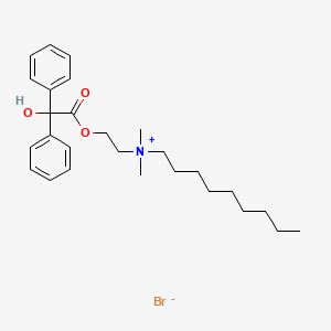 molecular formula C27H40BrNO3 B15345869 Dimethyl(2-hydroxyethyl)nonylammonium bromide benzilate CAS No. 56927-40-3