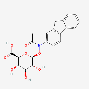 molecular formula C21H21NO8 B15345870 Acetohydroxamic acid fluoren-2-YL-O-glucuronide CAS No. 2495-54-7