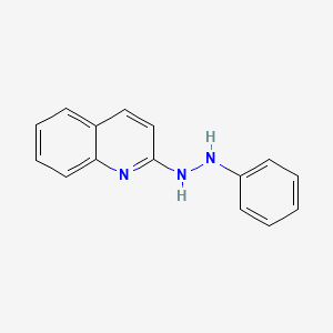 molecular formula C15H13N3 B15345901 Quinoline, 2-(2-phenylhydrazino)- CAS No. 613-63-8