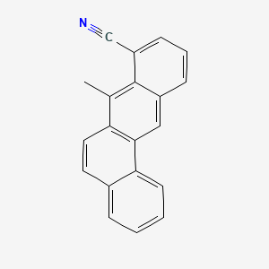 molecular formula C20H13N B15345909 BENZ(a)ANTHRACENE-8-CARBONITRILE, 7-METHYL- CAS No. 63018-70-2