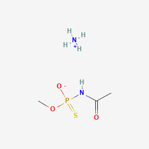 molecular formula C3H11N2O3PS B15345922 Ammonium O-methyl acetylthiophosphoramidate CAS No. 53705-85-4
