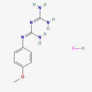 molecular formula C9H14IN5O B15345952 Biguanide, dihydriodide CAS No. 73728-75-3