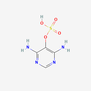 molecular formula C4H6N4O4S B15345993 4,6-Diaminopyrimidin-5-yl hydrogen sulfate 