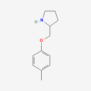 molecular formula C12H17NO B15346014 2-[(4-Methylphenoxy)methyl]pyrrolidine CAS No. 220510-60-1