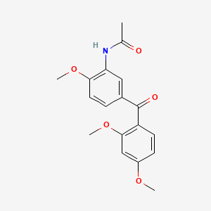 molecular formula C18H19NO5 B15346178 Acetamide, N-(5-(2,4-dimethoxybenzoyl)-2-methoxyphenyl)- CAS No. 75227-01-9