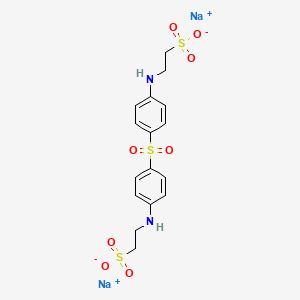 molecular formula C16H18N2Na2O8S3 B15346211 Baludon CAS No. 5667-98-1