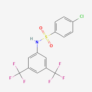 molecular formula C14H8ClF6NO2S B15346249 N-(3,5-bis-(Trifluoromethyl)phenyl)-4-chlorobenzenesulfonamide 