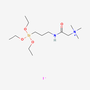 molecular formula C14H33IN2O4Si B15346315 Trimethyl[2-oxo-2-[[3-(triethoxysilyl)propyl]amino]ethyl]ammonium iodide CAS No. 67874-63-9