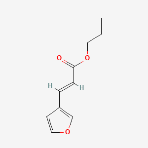 molecular formula C10H12O3 B15346334 Propyl 3-(3-furyl)acrylate CAS No. 6938-33-6