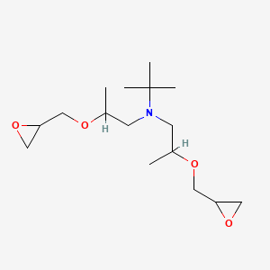 molecular formula C16H31NO4 B15346407 DIPROPYLAMINE, 2,2'-BIS(2,3-EPOXYPROPOXY)-N-t-BUTYL- CAS No. 63041-01-0