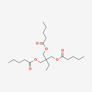 molecular formula C21H38O6 B15346408 Trimethylolpropane trivalerate CAS No. 78-15-9