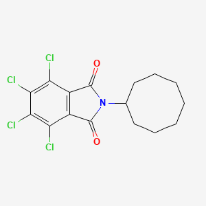 molecular formula C16H15Cl4NO2 B15346413 3,4,5,6-Tetrachloro-N-cyclooctylphthalimide CAS No. 67939-24-6