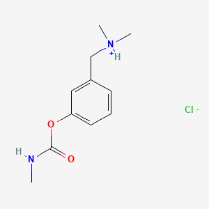 molecular formula C11H17ClN2O2 B15346446 Carbamic acid, methyl-, 3-(dimethylaminomethyl)phenyl ester, hydrochloride CAS No. 63982-45-6