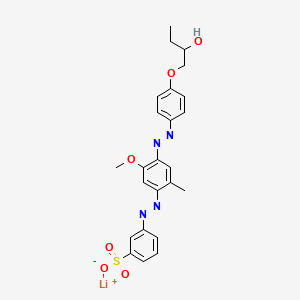 molecular formula C24H25LiN4O6S B15346460 Lithium 3-((4-((4-(2-hydroxybutoxy)phenyl)azo)-5-methoxy-2-methylphenyl)azo)benzenesulphonate CAS No. 61290-31-1