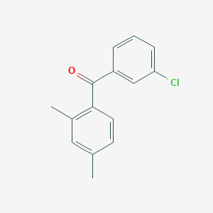 molecular formula C15H13ClO B15346467 (3-Chlorophenyl)(2,4-dimethylphenyl)methanone CAS No. 57800-68-7