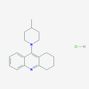 molecular formula C19H25ClN2 B15346490 9-(4-Methylpiperidin-1-yl)-1,2,3,4-tetrahydroacridine--hydrogen chloride (1/1) CAS No. 113106-74-4