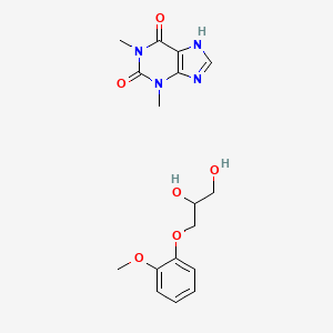 molecular formula C17H22N4O6 B15346516 Guaifylline CAS No. 5634-38-8