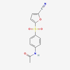 molecular formula C13H10N2O4S B15346518 Acetamide, N-(4-((5-cyano-2-furanyl)sulfonyl)phenyl)- CAS No. 75745-65-2