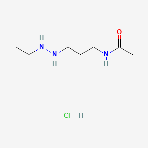 molecular formula C8H20ClN3O B15346544 Acetamide, N-(3-(2-(1-methylethyl)hydrazino)propyl)-, monohydrochloride CAS No. 57115-59-0