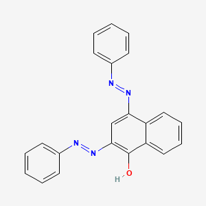 molecular formula C22H16N4O B15346645 1-Naphthalenol, 2,4-bis(phenylazo)- CAS No. 5290-66-4