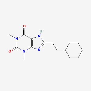 molecular formula C15H22N4O2 B15346714 Theophylline, 8-(2-cyclohexylethyl)- CAS No. 5426-90-4