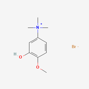 molecular formula C10H16BrNO2 B15346720 (3-Hydroxy-4-methoxyphenyl)trimethylammonium bromide CAS No. 66967-79-1