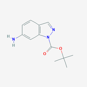 molecular formula C12H15N3O2 B153468 叔丁基6-氨基-1H-吲唑-1-羧酸酯 CAS No. 219503-81-8