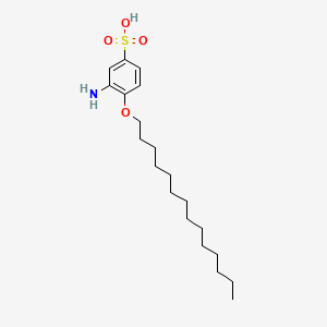 molecular formula C20H35NO4S B15346808 Benzenesulfonic acid, 3-amino-4-(tetradecyloxy)- CAS No. 67990-09-4
