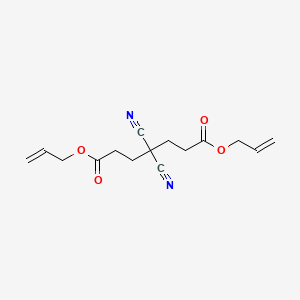 molecular formula C15H18N2O4 B15346875 Heptanedioic acid, 4,4-dicyano-, diallyl ester CAS No. 7504-74-7