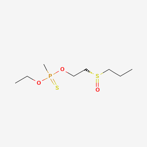 molecular formula C8H19O3PS2 B15346921 Phosphonothioic acid, methyl-, O-ethyl S-(2-(propylsulfinyl)ethyl) ester CAS No. 53151-69-2