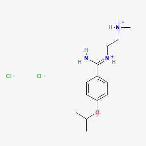 molecular formula C14H25Cl2N3O B15347011 N-(2-Dimethylaminoethyl)-4-isopropoxybenzamidine dihydrochloride CAS No. 66842-89-5