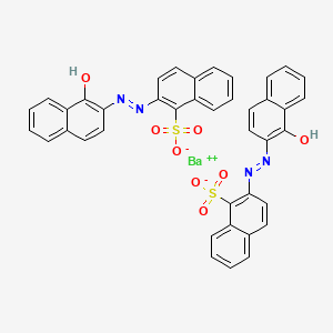 molecular formula C40H26BaN4O8S2 B15347043 barium(2+);2-[(1-hydroxynaphthalen-2-yl)diazenyl]naphthalene-1-sulfonate CAS No. 68189-18-4