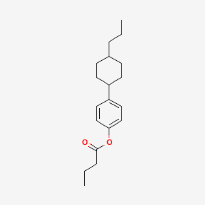 molecular formula C19H28O2 B15347313 Butanoic acid, 4-(trans-4-propylcyclohexyl)phenyl ester CAS No. 72928-32-6