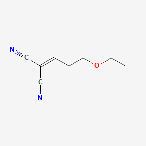 molecular formula C8H10N2O B15347325 Ethoxypropylidene malononitrile CAS No. 63917-12-4