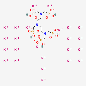 molecular formula C9H23K24N3O15P5+19 B15347336 Phosphonic acid, [[(phosphonomethyl)imino]bis[2,1-ethanediylnitrilobis(methylene)]]tetrakis-, pentapotassium salt CAS No. 68400-03-3
