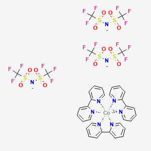 molecular formula C36H24CoF18N9O12S6 B15347411 Tris-(2,2'-bipyridine)cobalt(III) tris(trifluoromethanesulfonimide) CAS No. 1353745-91-1