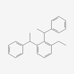 molecular formula C24H26 B15347447 Ethylbis(1-phenylethyl)benzene CAS No. 94279-14-8