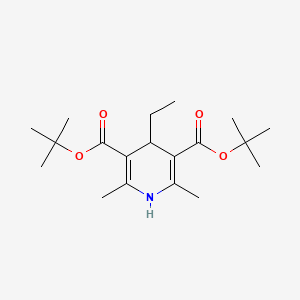 molecular formula C19H31NO4 B15347465 Bis(tert-butyl) 4-ethyl-1,4-dihydro-2,6-dimethylpyridine-3,5-dicarboxylate CAS No. 94266-08-7