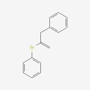 molecular formula C15H14Se B15347514 (2-Phenylselanyl-allyl)-benzene CAS No. 63831-80-1