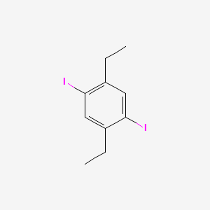 molecular formula C10H12I2 B15347519 1,4-Diethyl-2,5-diiodobenzene CAS No. 96802-17-4