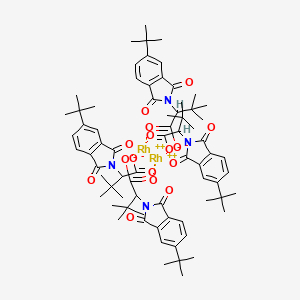 molecular formula C72H88N4O16Rh2 B15347528 2-(5-Tert-butyl-1,3-dioxoisoindol-2-yl)-3,3-dimethylbutanoate;rhodium(2+) 