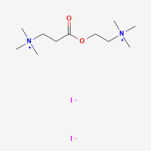 molecular formula C11H26I2N2O2 B15347555 1-Propanaminium, N,N,N-trimethyl-3-oxo-3-(2-(trimethylammonio)ethoxy)-, diiodide CAS No. 82278-60-2